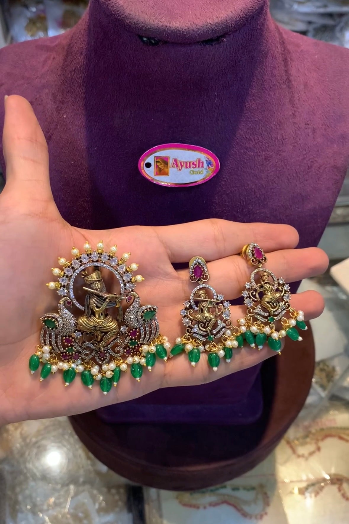 Locket & earrings LK-07