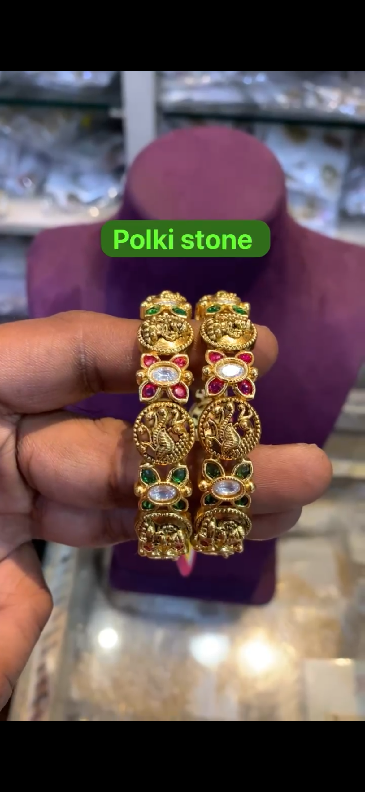Polki stone bangles BG-115