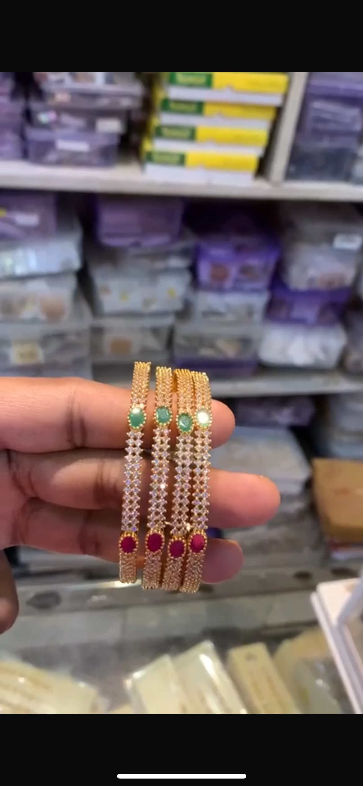 Gold finish CZ Bangles BG-82