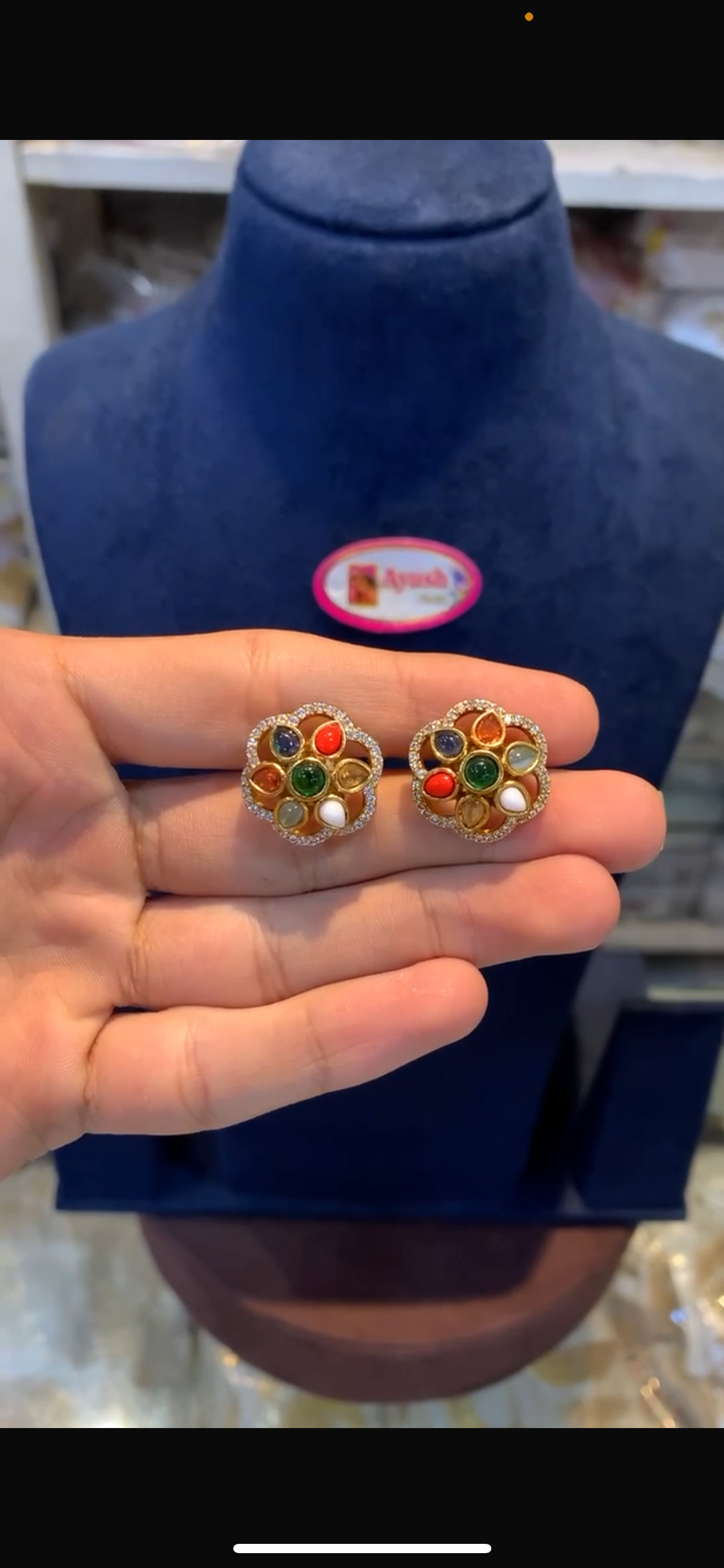 Navratan earring Studs-11