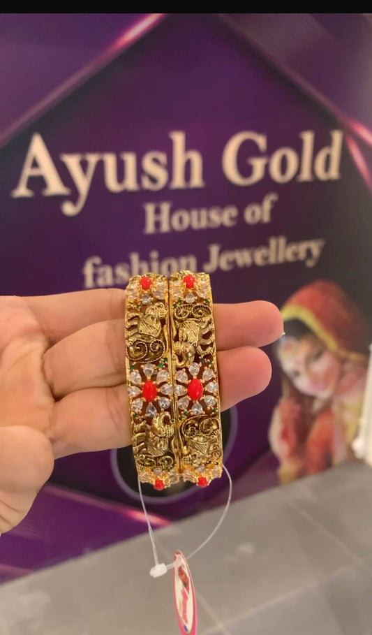 Coral Nakshi Bangles NK-148