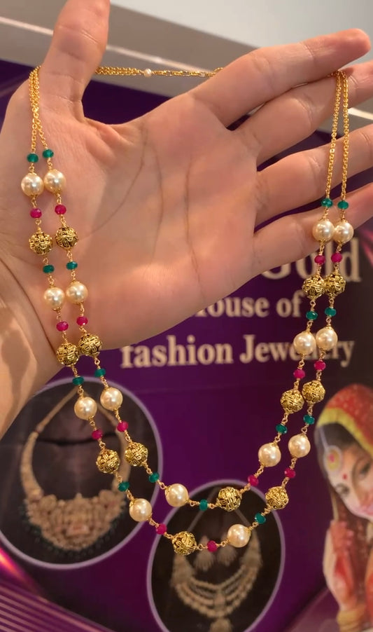Nakshi balls with CZ beads BC-75