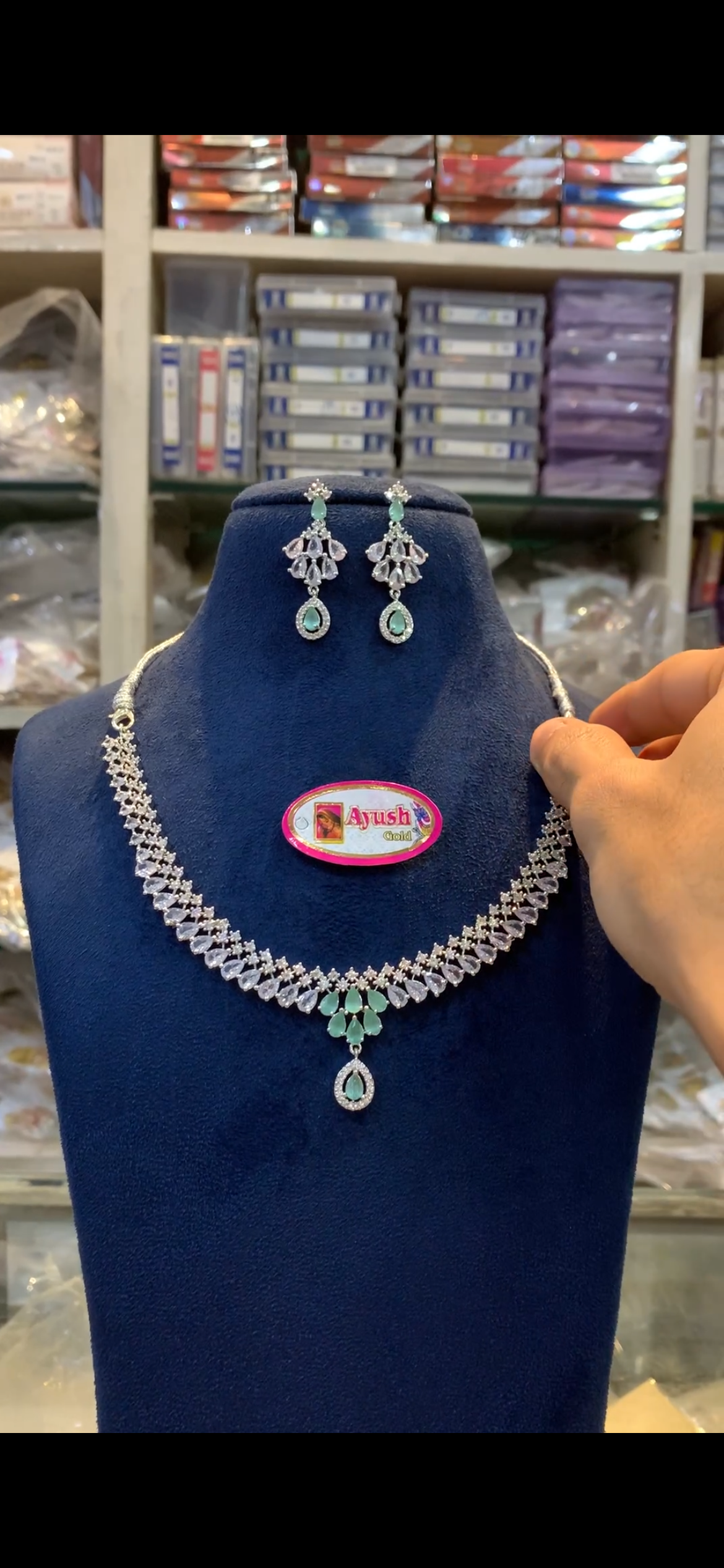 Silver Finish Necklace NK- 188